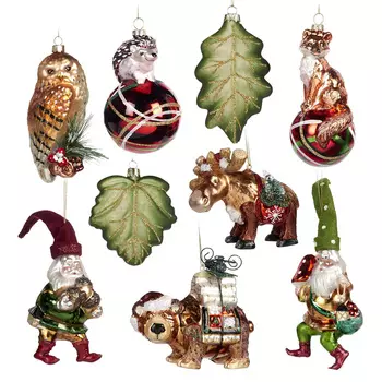 In the Wood I Набор из 9 новогодних украшений