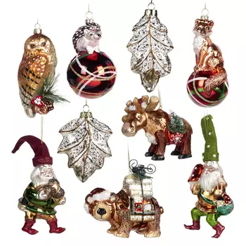 In the Wood II Набор из 9 новогодних украшений