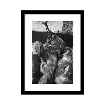 Jazz Musician Miles Davis Playing the Trumpet Постер