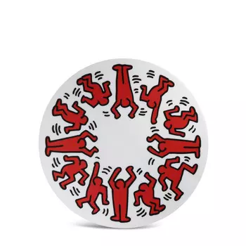 Keith Haring Тарелка декоративная Red on White