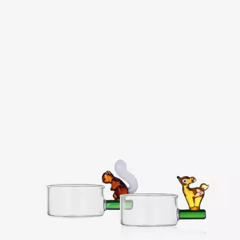 Lonely Fawn & Lively Squirrel Сет из двух подсвечников