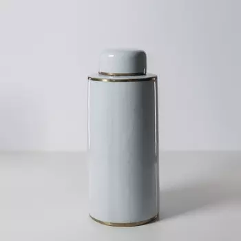 Long Cracle White Ваза с крышкой