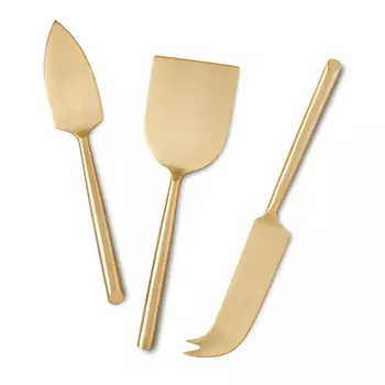 Matte Gold Ножи для сыра 3 шт.