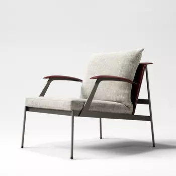 Mercury Lounge Antique Grey / Burgundy Кресло