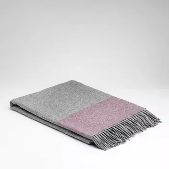 Merino & Cashmere Silver/Raspberry Плед