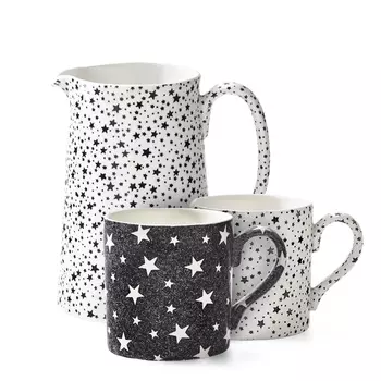 Midnight Sky Black 6 кружек и кувшин