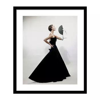 Model Wearing a Christian Dior Dress Постер