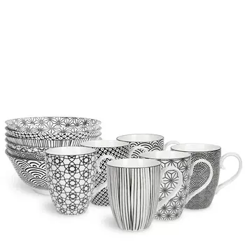 Nippon Black Breakfast Сервиз на 6 персон