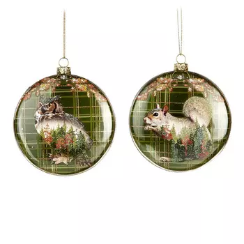 Owl &amp; Squirrel Набор из 2 новогодних украшений
