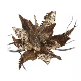 Poinsettia Golden Набор из 4 новогодних украшений