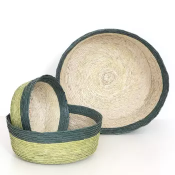Round Pistache Набор корзин 3 шт.