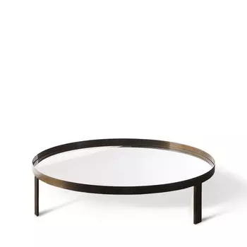 Tao Aged Matte Steel / Clear Glass Стол кофейный ? 120 см