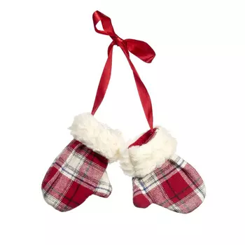 Tartan Mittens Набор из 6 новогодних украшений