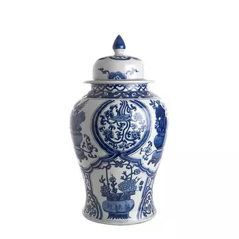 Temple Qing Dynasty Ваза с крышкой