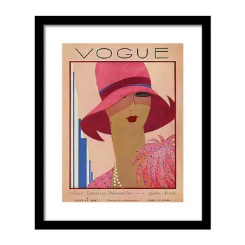 Vintage Vogue Magazine Cover of a Woman Постер