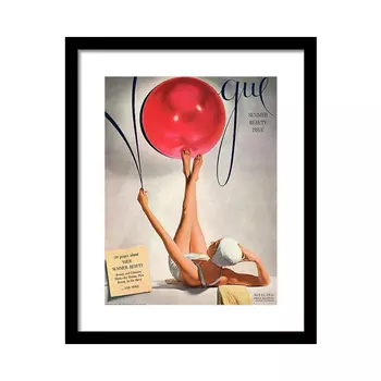 Vogue Cover Illustration of a Woman Balancing Постер