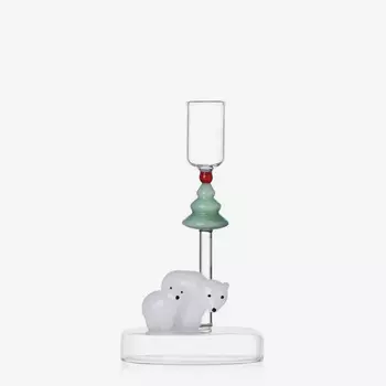 White Bears & Green Wish Tree Подсвечник