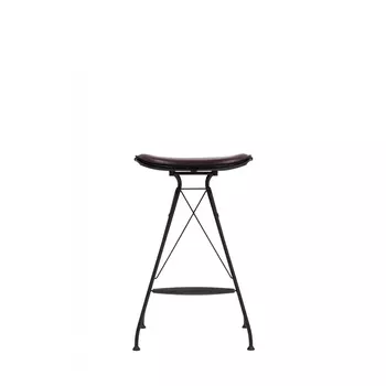 Wire Low Black / Dark Brown Барный табурет