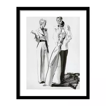 Women and a Man in Suits Постер