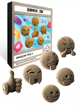 3D-конструктор из картона Qbrix Эмодзи Ver. 3