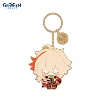 Брелок металический Chibi Character: Metal Keychain – Kaedehara Kazuha