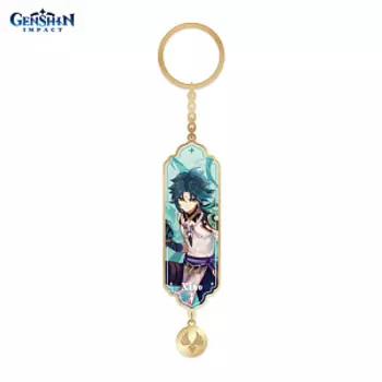 Брелок металлический Genshin Impact: Character Banner Art – The Vigilant Yaksha Xiao (6974696617467)