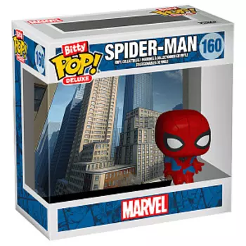 Фигурка Funko Bitty POP Deluxe Marvel: Spider-Man (Cityscape) (160) (81302) (2,3 см)