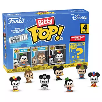 Фигурка Funko Bitty POP Disney S4 - Goofy / Chip / Minnie Mouse / Mystery (1 of 4) (4PK) (71322)