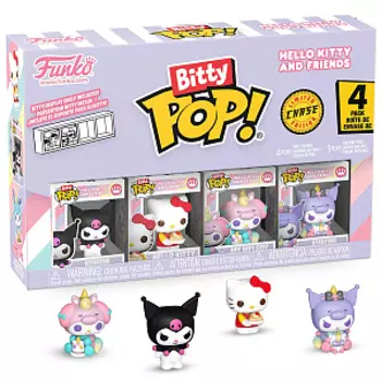 Фигурка Funko Bitty POP: Hello Kitty And Friends – Kuromi + Hello Kitty + My Melody + Chase (секретная) (4 фигурки) (85715)