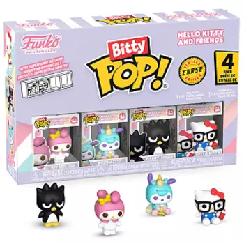 Фигурка Funko Bitty POP: Hello Kitty And Friends – My Melody + Pochacco + Badtz + Chase (секретная) (4 фигурки) (85716)