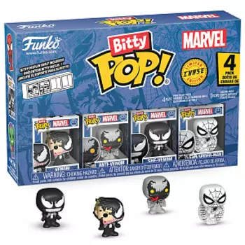 Фигурка Funko Bitty POP Marvel: Spider-Man – Venom + Anti-Venom + She-Venom + Chase (секретная) (4 фигурки) (85703)