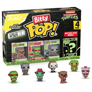 Фигурка Funko Bitty POP TMNT S3 - Splinter / Raphael / Rocksteady / Mystery (1 of 4) (4PK) (71509)