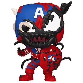 Фигурка Funko POP Marvel: Carnage – Captain America Bobble-Head (1436) (82644) (9,5 см)