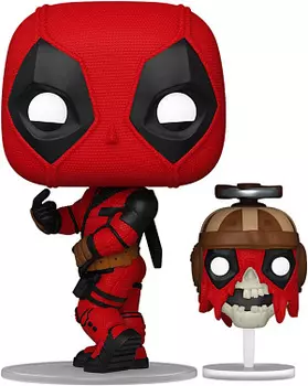 Фигурка Funko POP Marvel: Deadpool 3 – Deadpool with Headpool Bobble-Head (1400) (79768)(9,5 см)