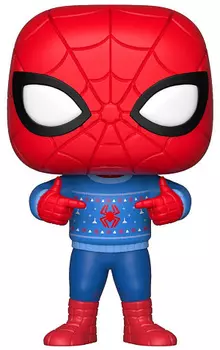 Фигурка Funko POP Marvel: Holiday – Spider-Man In Ugly Sweater Bobble-Head (397) (33983) (9,5 см)