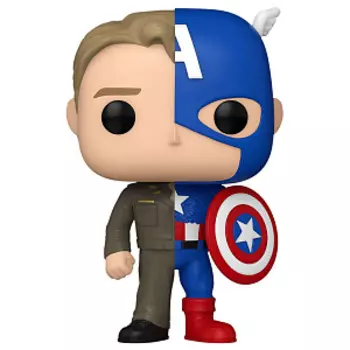 Фигурка Funko POP Marvel: Split – Steve Rogers/Captain America Bobble-Head (1431) (80891) (9,5 см)