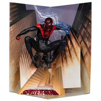 Фигурка McFarlane Toys: Marvel – Spider-Man (Miles Morales: Spider-Man #1) 1:10th Scale Collectible Figure w/Scene (147780) (13 см)