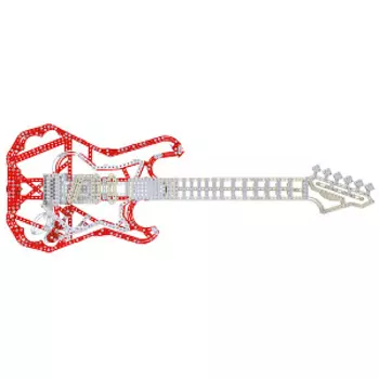 Конструктор металлический Metalcraft DIY – 3D Гитара красная