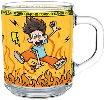 Кружка Влад А4: Влад и компания в подарочной упаковке – Дизайн 1 (230 мл, стекло)