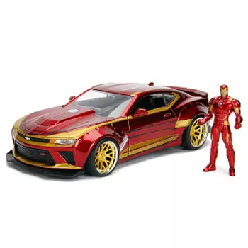 Машина с фигуркой Hollywood Rides – 2016 Chevy Camaro SS Widebody W/Ironman Figure (масштаб 1:24) (99724)