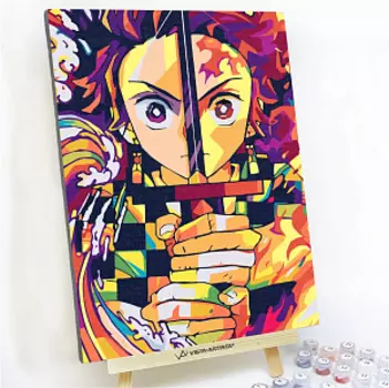 Набор для творчества Аниме картина по номерам: Demon Slayer Kimetsu no Yaiba / Клинок Рассекающий Демонов