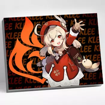 Набор для творчества Картина по номерам Genshin Impact: Кли (20 цветов) (30x40 см) (арт. CHR0290)