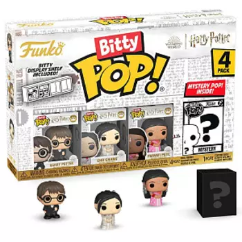 Набор фигурок Funko Bitty POP Harry Potter GoF: Harry + Cho + Parvati + Mystery (3 фигурки + 1 секретная) (4 шт) (83654)