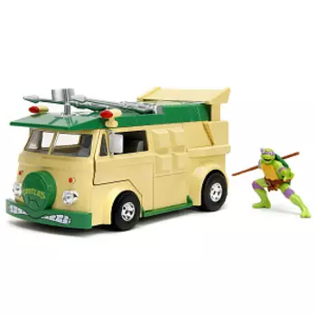 Набор фигурок Hollywood Rides: Teenage Mutant Ninja Turtles – Donatello & Party Wagon (2.75" + 1:24) (34529)
