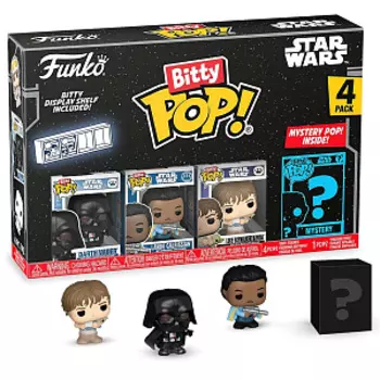 Набор Funko Bitty POP: Star Wars S2: Darth Vader + Lando Calrissian + Luke + Mystery (4 фигурки) (83671)