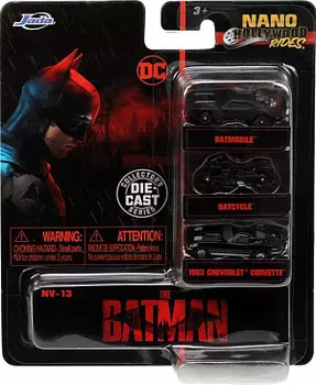 Набор Hollywood Rides: Batmobile / Batcycle / 1963 Chevrolet Corvette (3 шт)