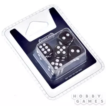 Набор кубиков Stuff-Pro (D6 12 мм 5 шт чёрные)