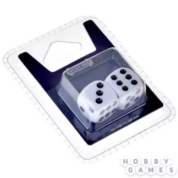 Набор кубиков Stuff-Pro (D6 16 мм 2 шт белые)