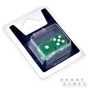 Набор кубиков Stuff-Pro (D6 16 мм 2 шт зелёные)