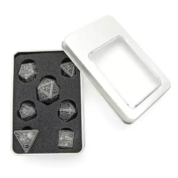 Набор металлических игральных костей Stuff-pro – Чародей (D4,D6,D8,D10-2,D12,D20) (черный)
